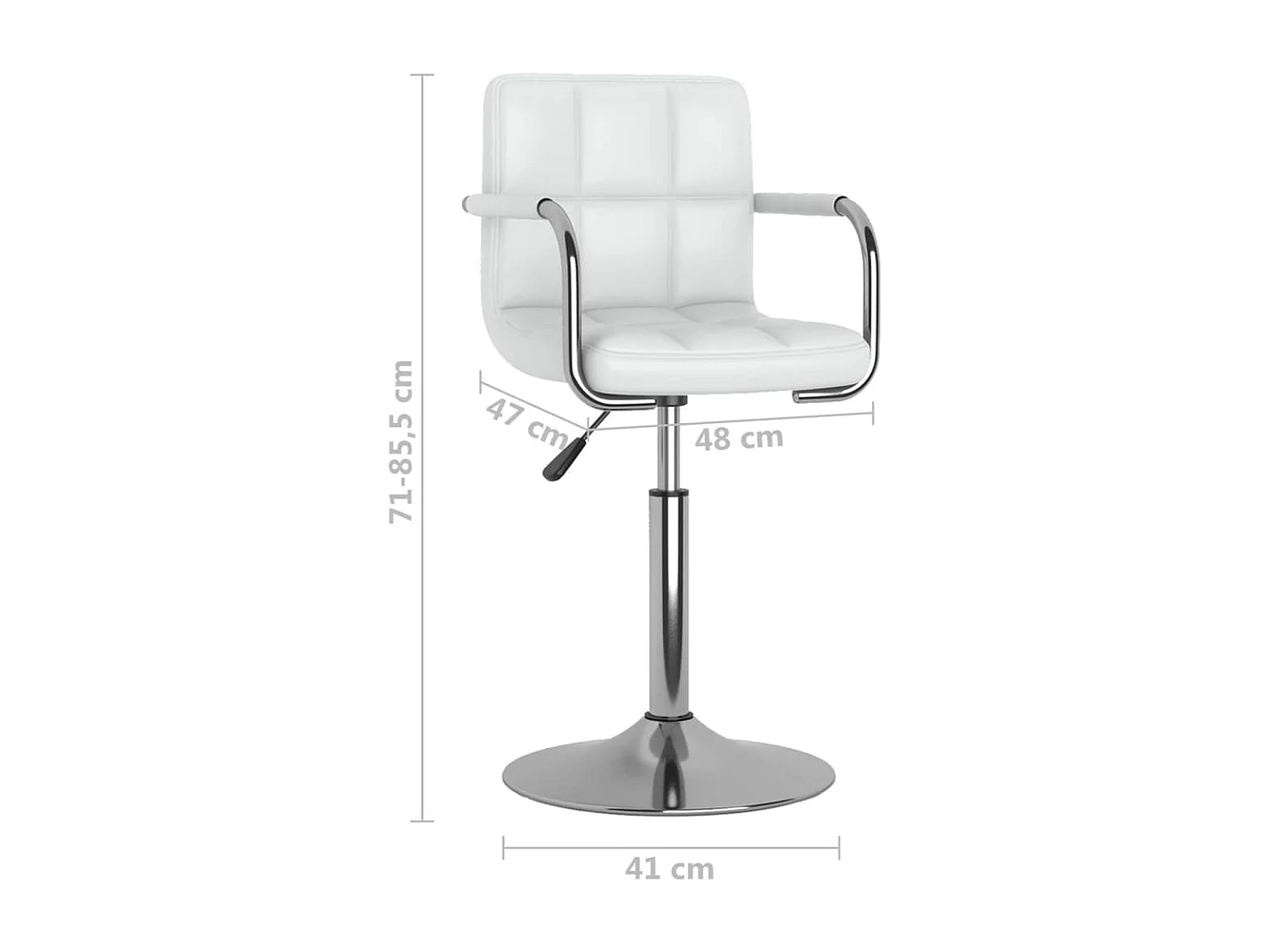 Chaise de salle à manger Blanc Similicuir