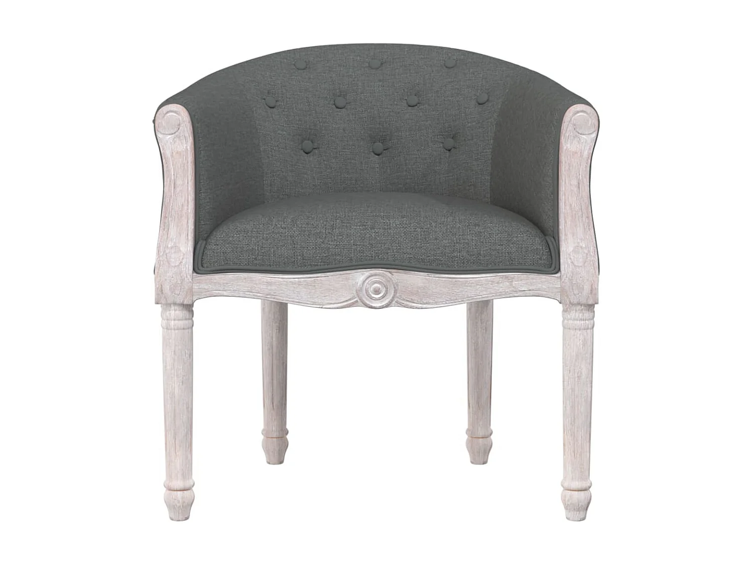 Chaise à manger Gris foncé Tissu