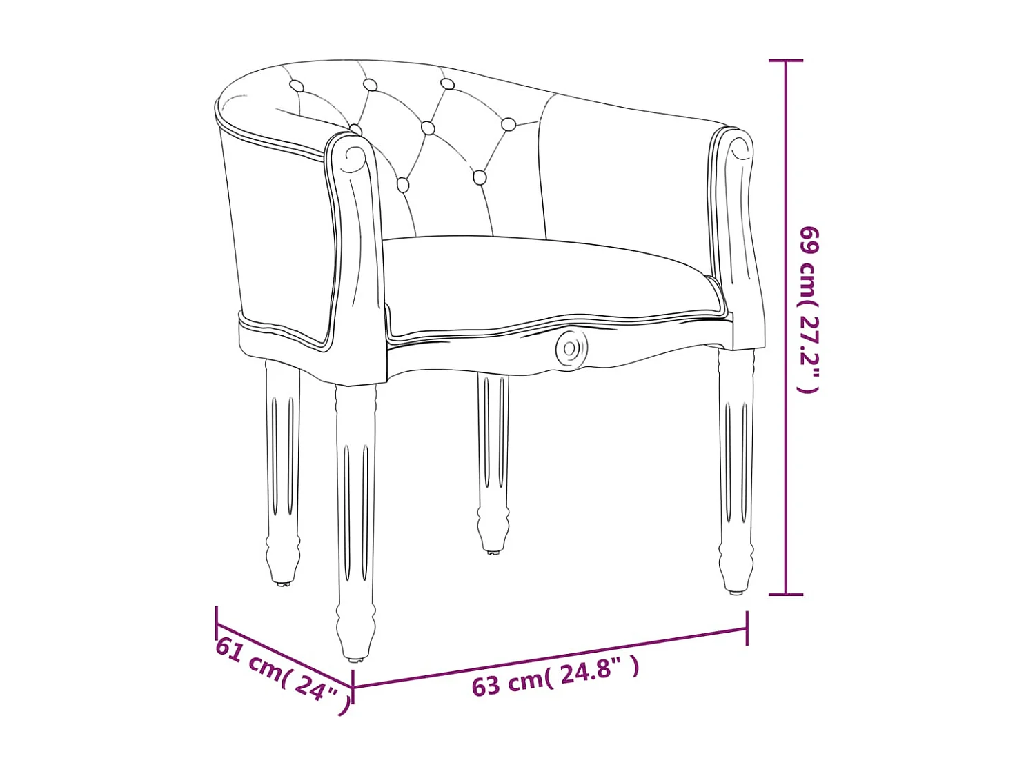 Chaise à manger Gris foncé Tissu