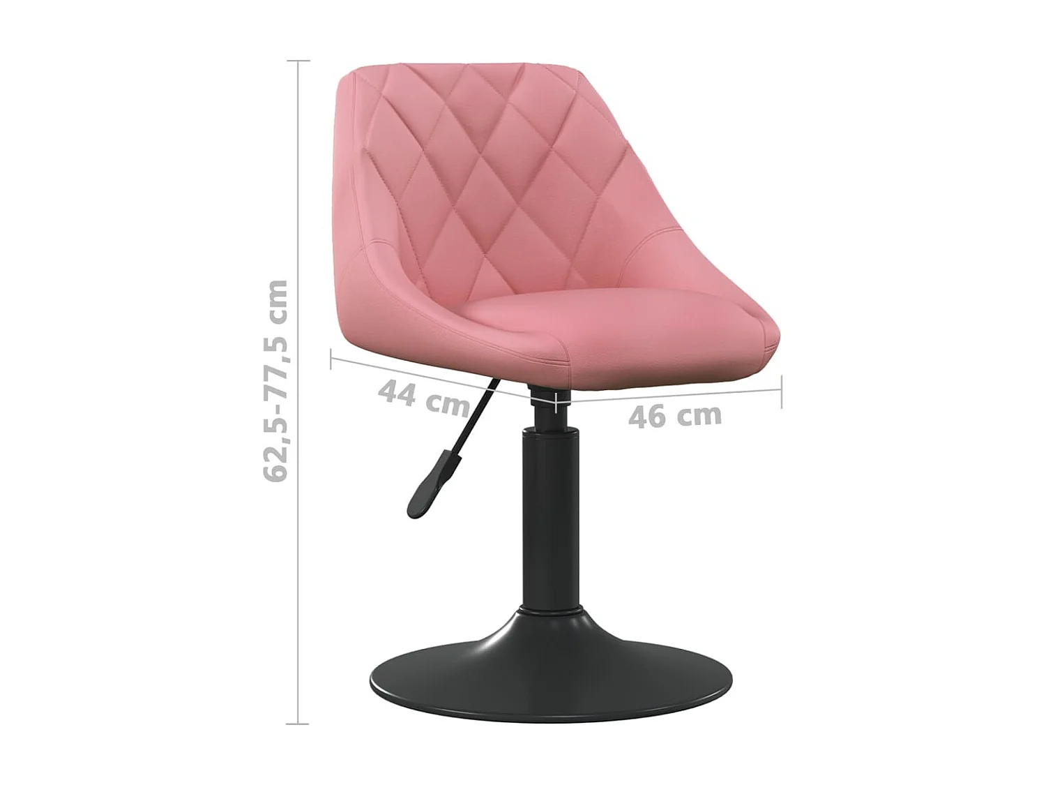 Silla de comedor de terciopelo rosa