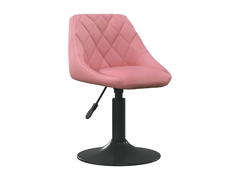 Silla de comedor de terciopelo rosa