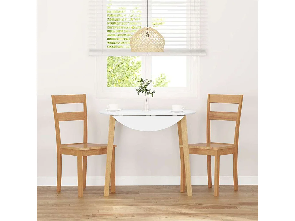 Sillas de comedor  2 unidades madera maciza natural caucho