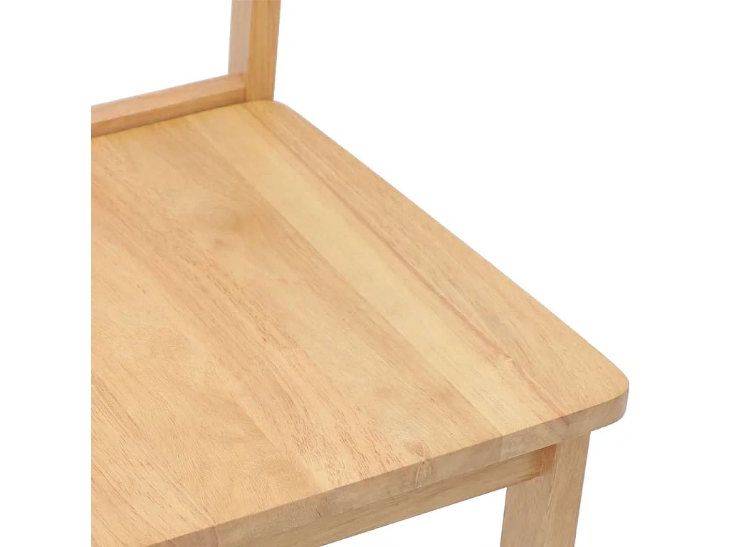 Sillas de comedor  2 unidades madera maciza natural caucho