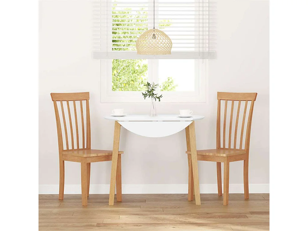 Sillas de comedor  2 unidades madera maciza natural caucho