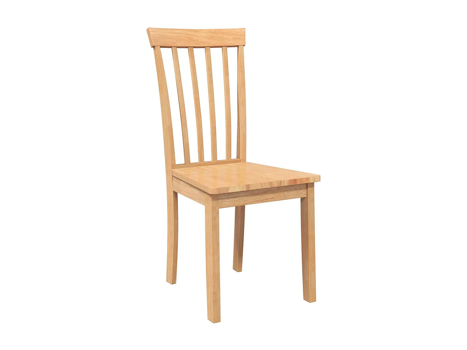 Sillas de comedor  2 unidades madera maciza natural caucho