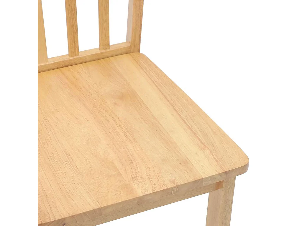 Sillas de comedor  2 unidades madera maciza natural caucho