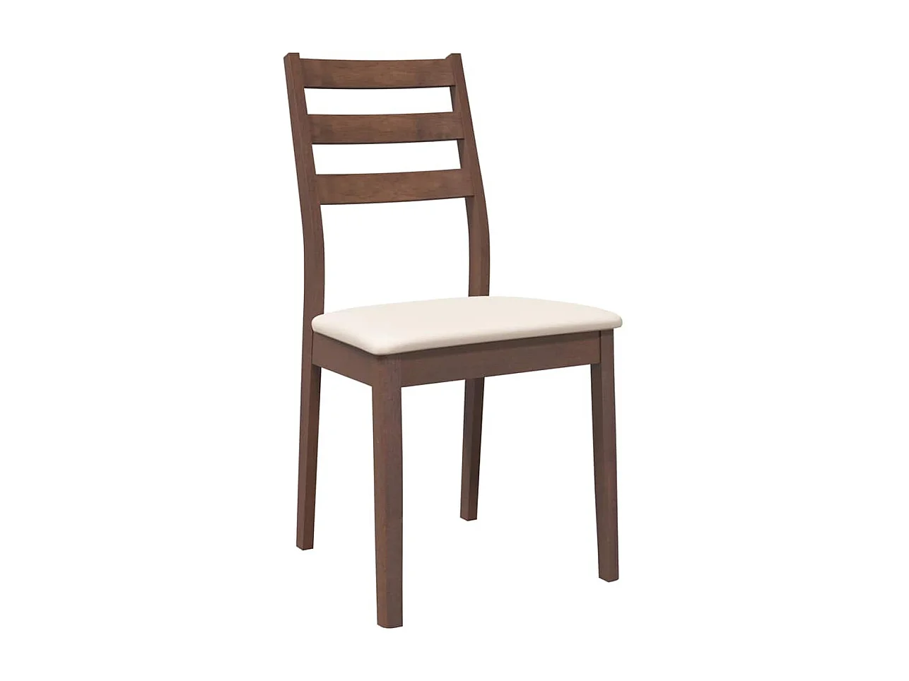 Chaises à manger coussins 2 pièces marron bois massif caoutchouc