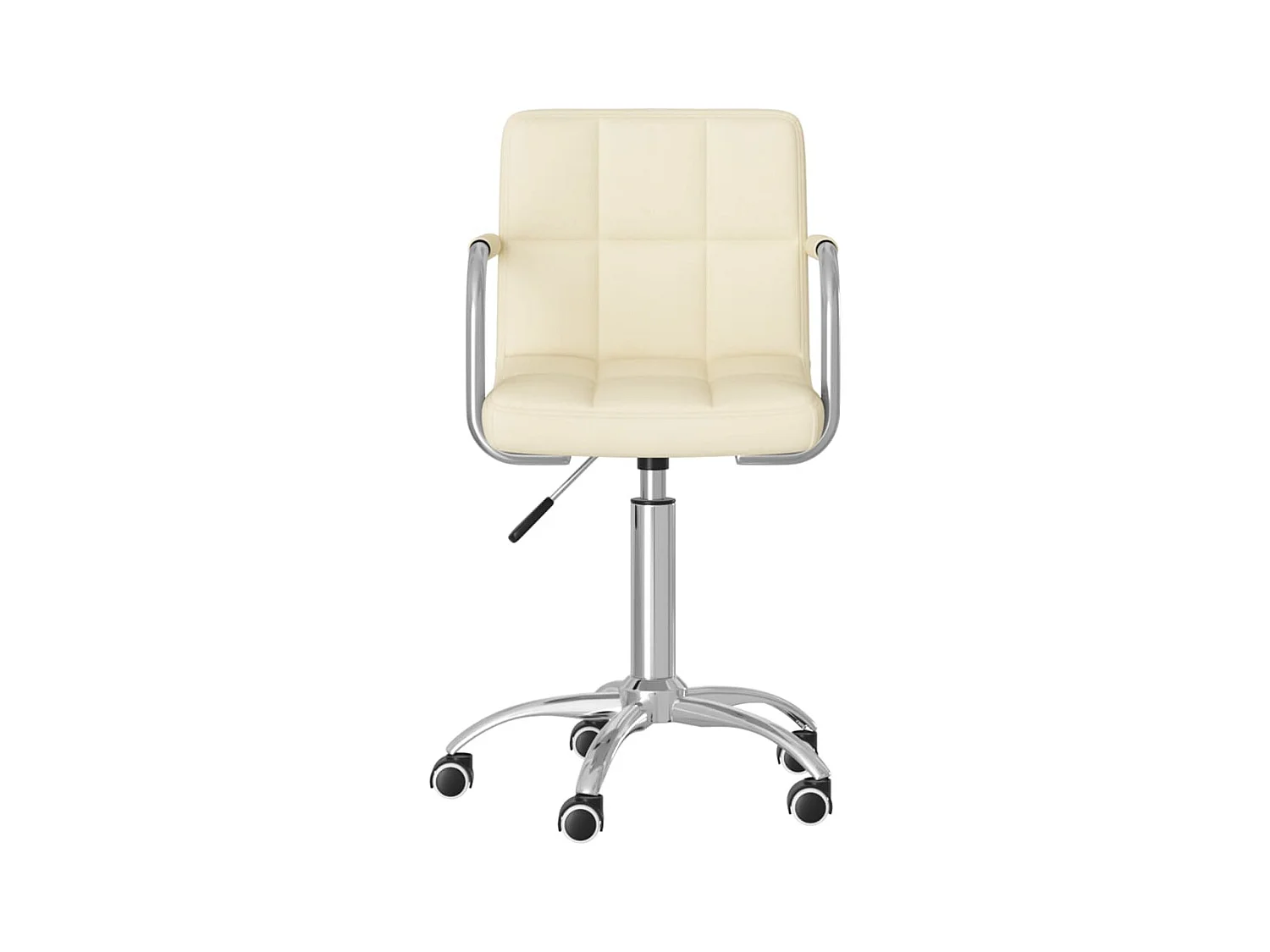 Chaise pivotante de salle à manger Crème Tissu