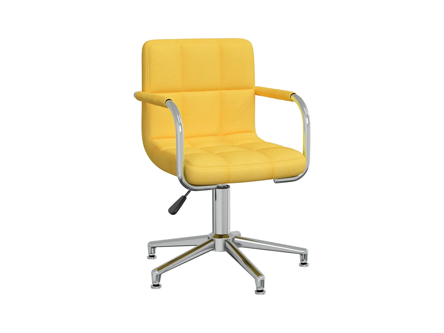 Chaise pivotante de salle à manger Jaune moutarde Tissu