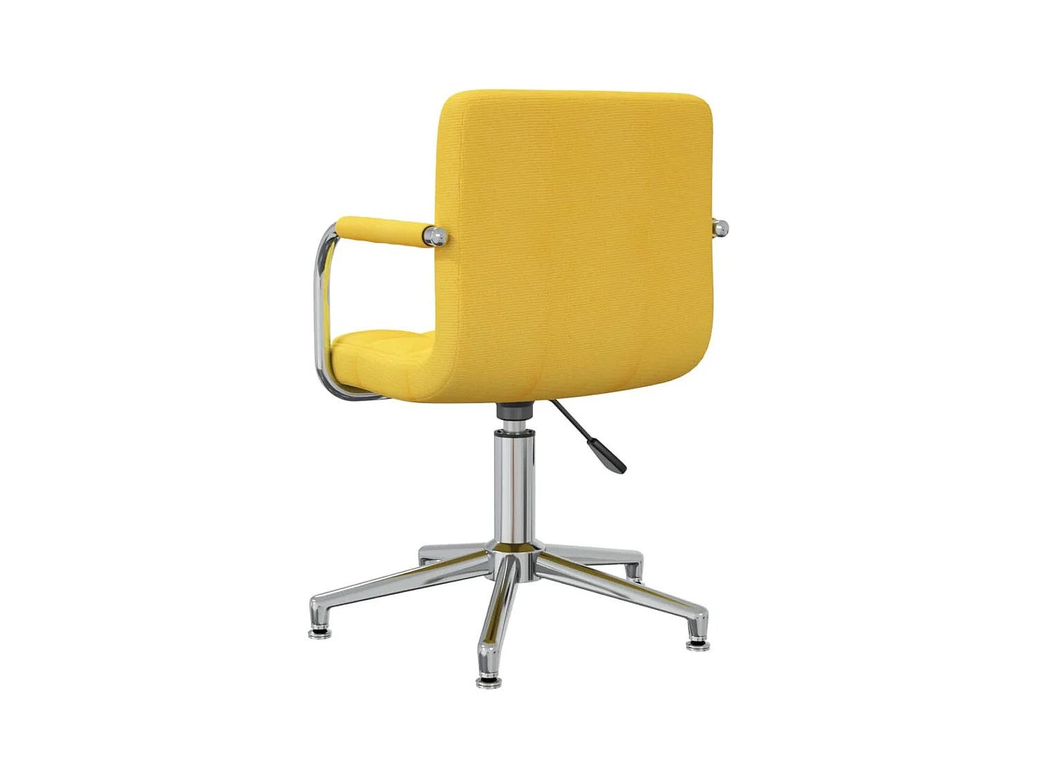 Chaise pivotante de salle à manger Jaune moutarde Tissu