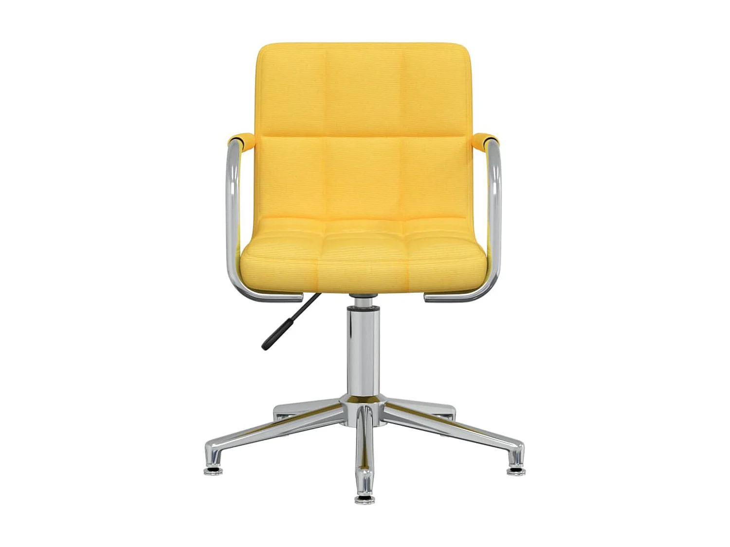 Chaise pivotante de salle à manger Jaune moutarde Tissu