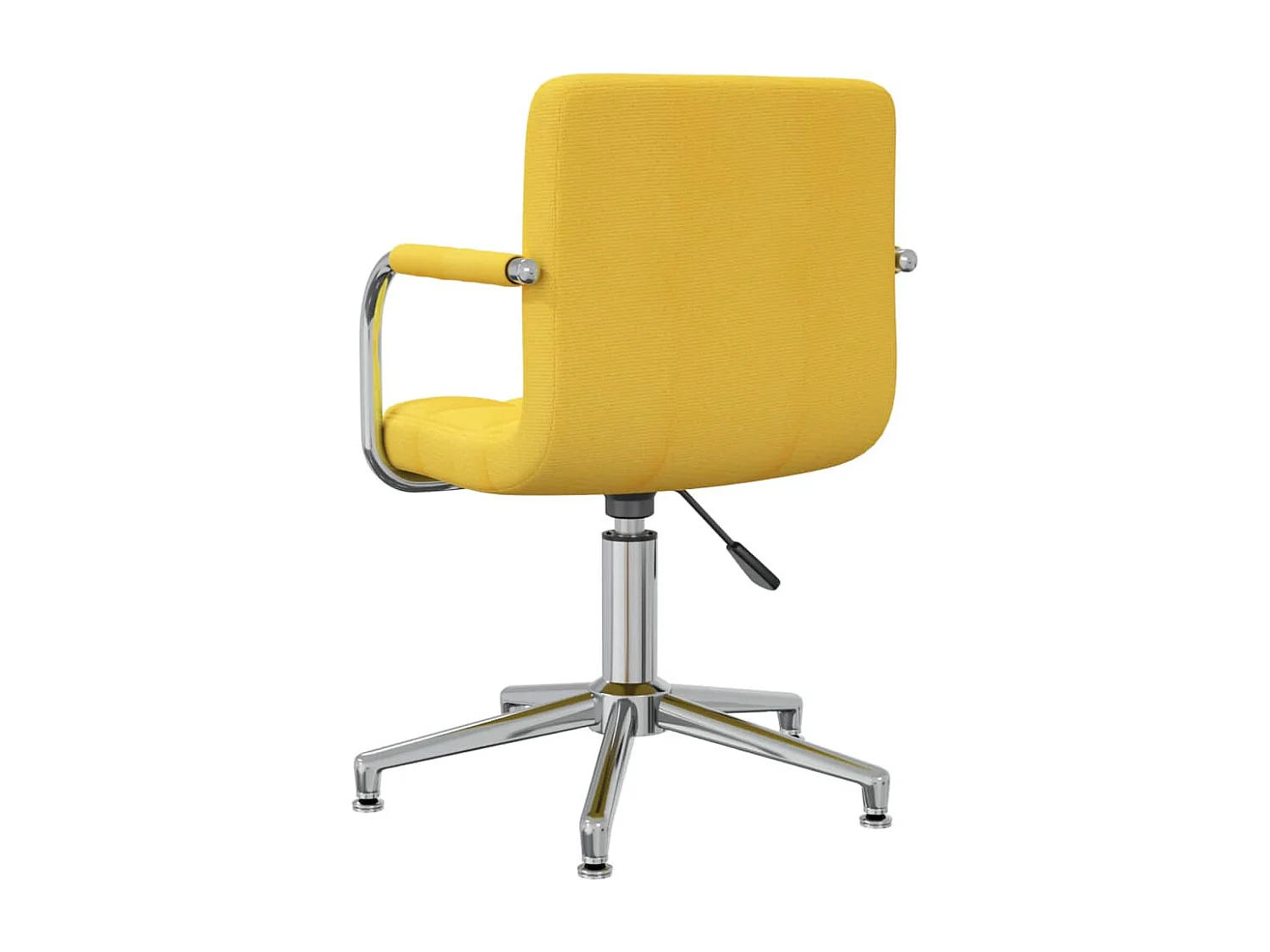 Chaise pivotante de salle à manger Jaune moutarde Tissu