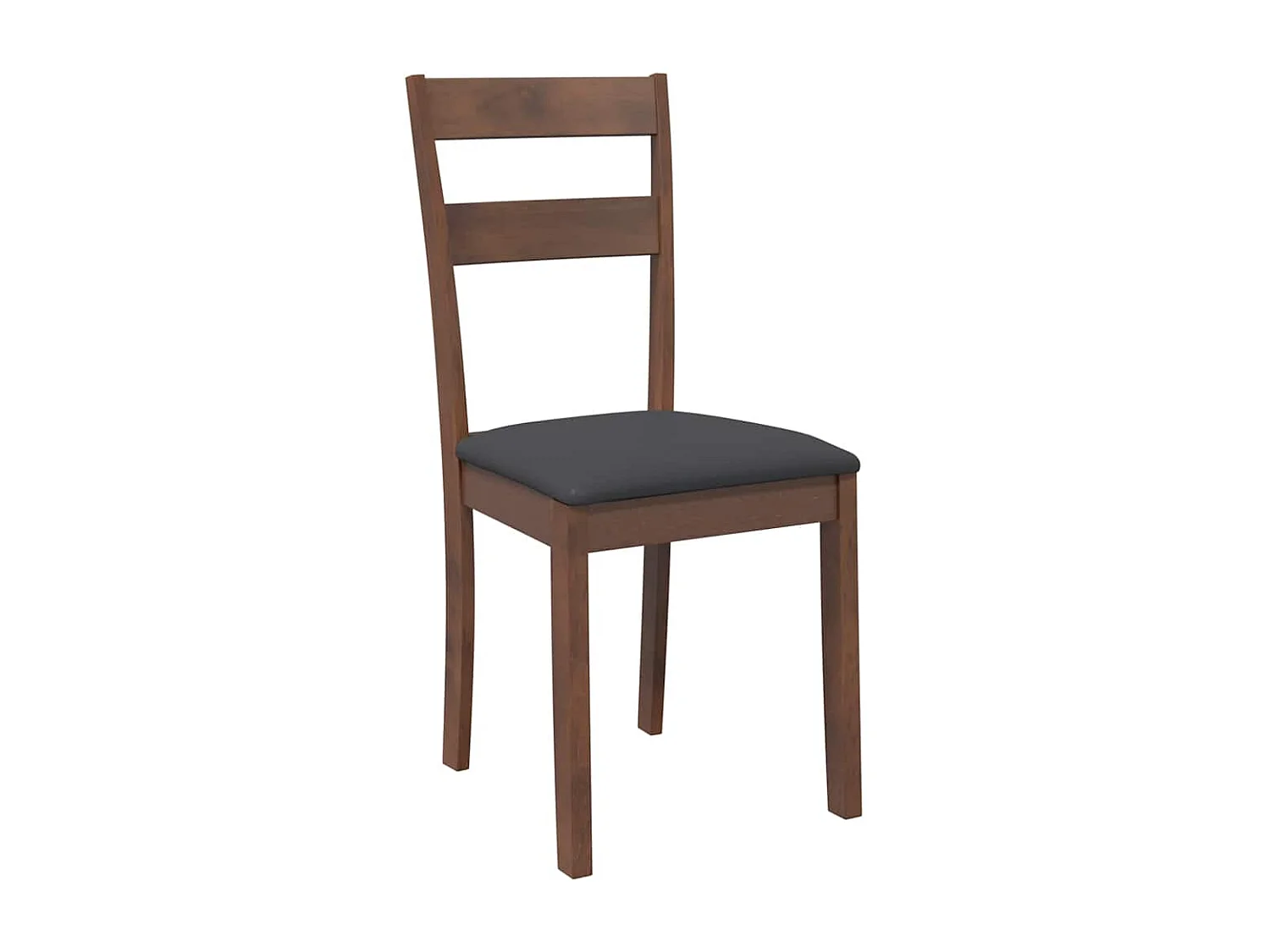 Chaises à manger coussins 2 pièces marron bois massif caoutchouc