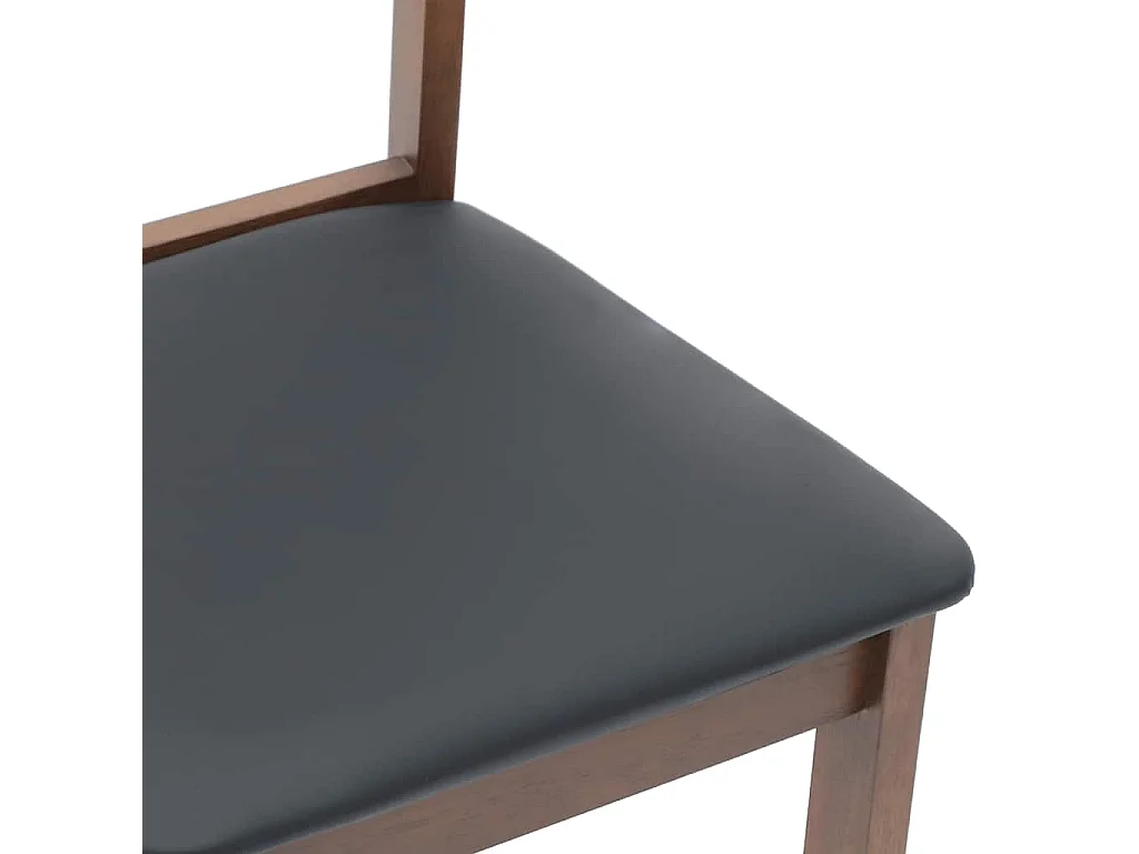 Chaises à manger coussins 2 pièces marron bois massif caoutchouc