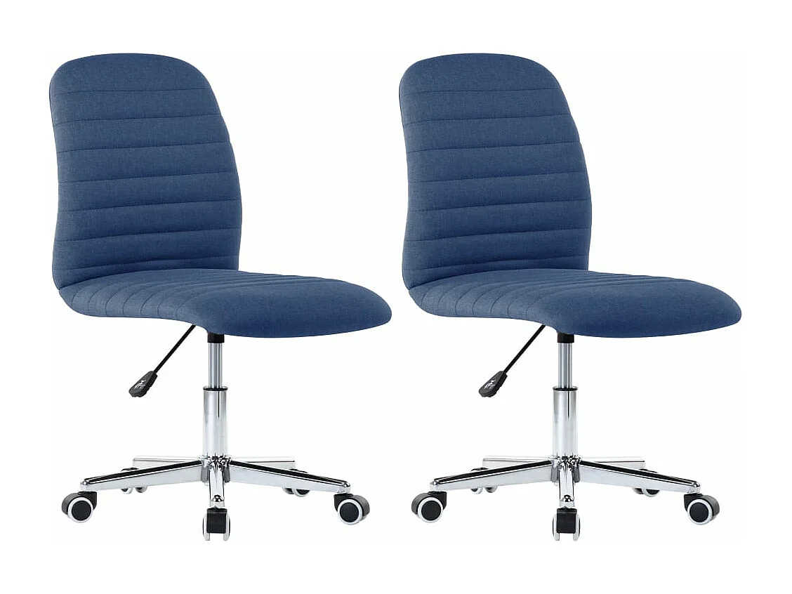 Chaises à manger 2 pièces bleu tissu