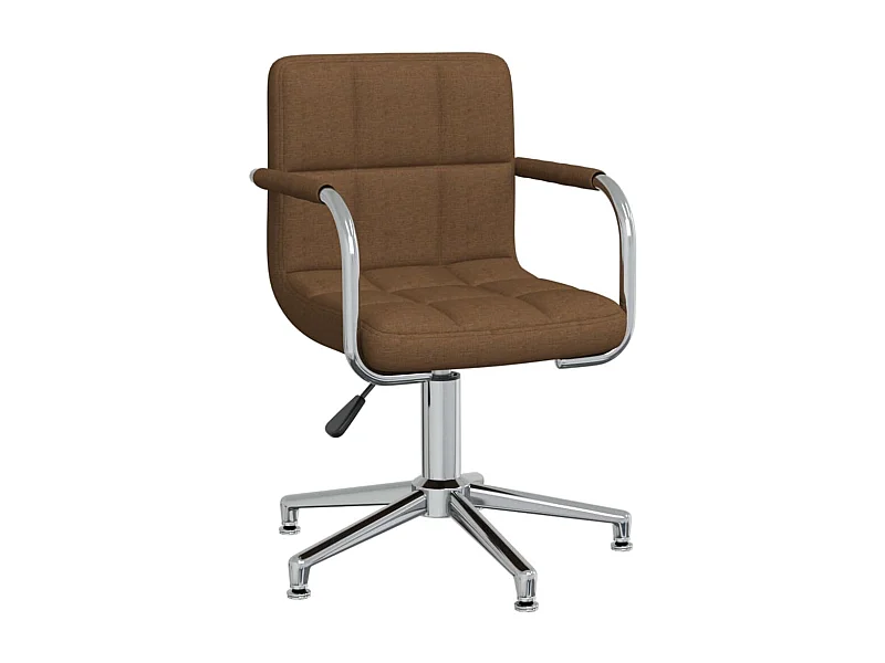 Silla de comedor giratoria tela marrón