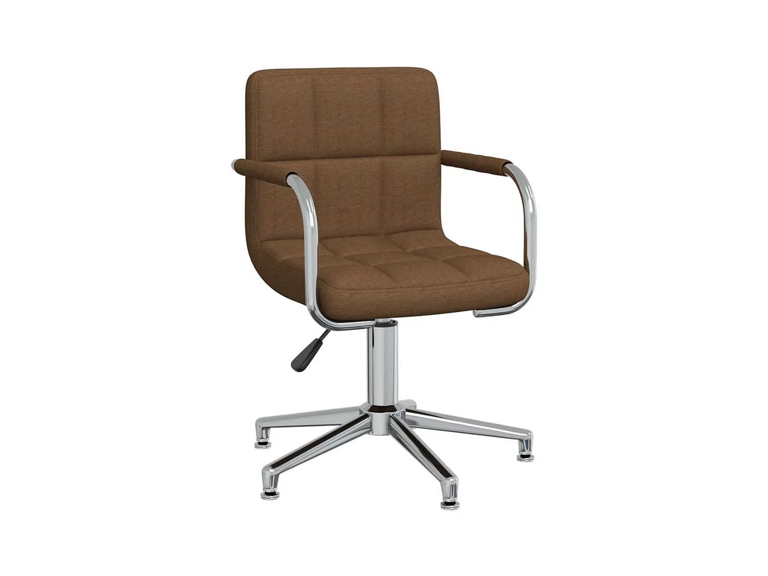 Silla de comedor giratoria tela marrón