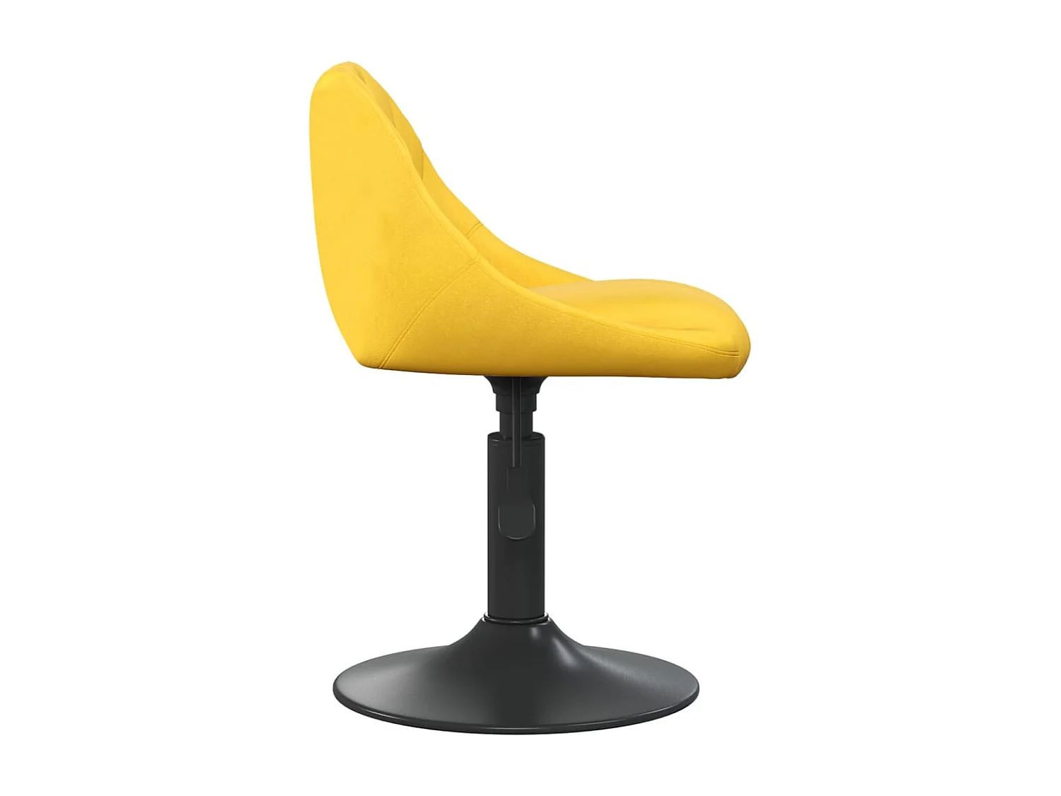 Chaise de salle à manger Jaune moutarde Velours