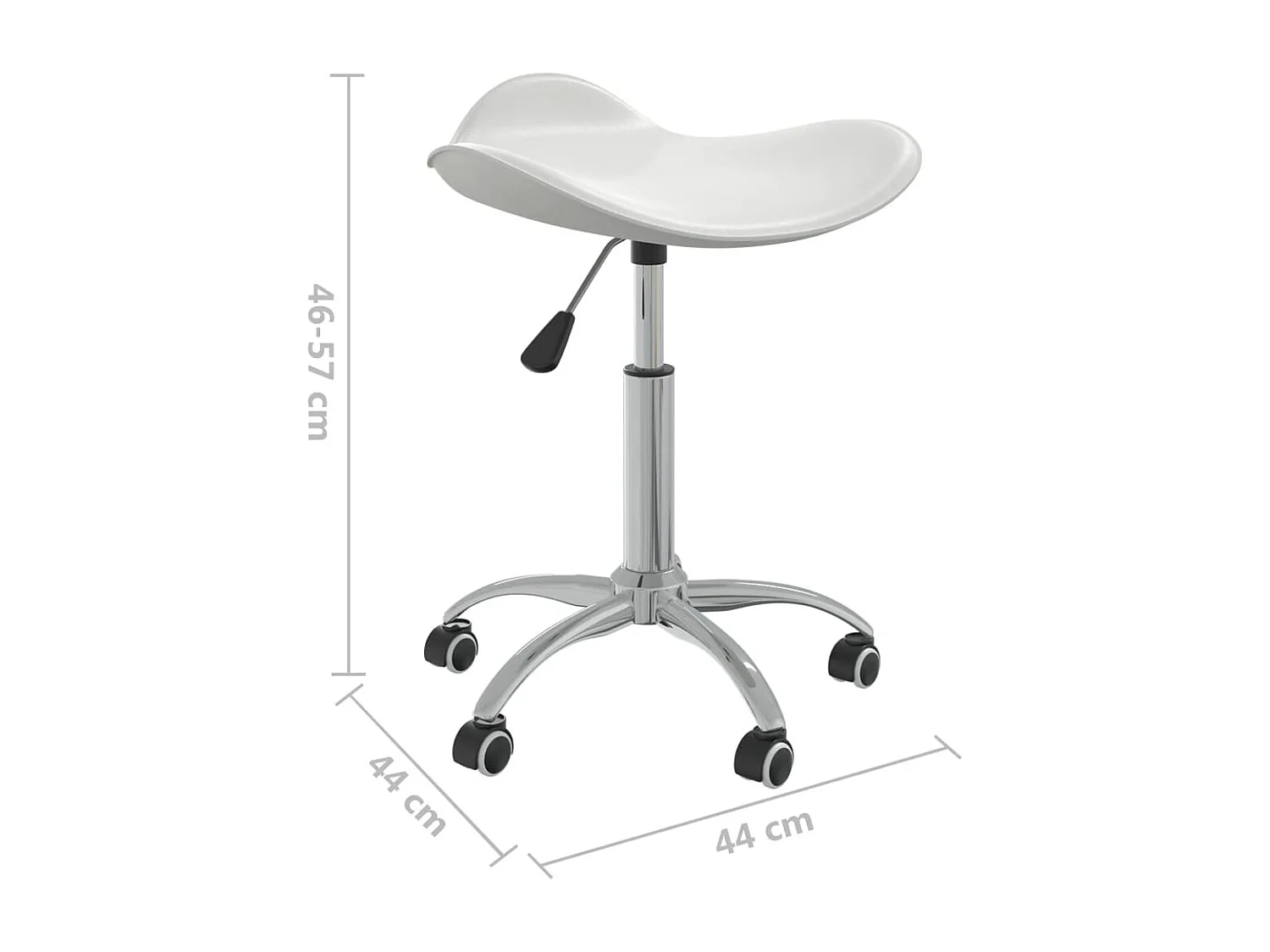 Chaise pivotante de salle à manger Blanc Similicuir