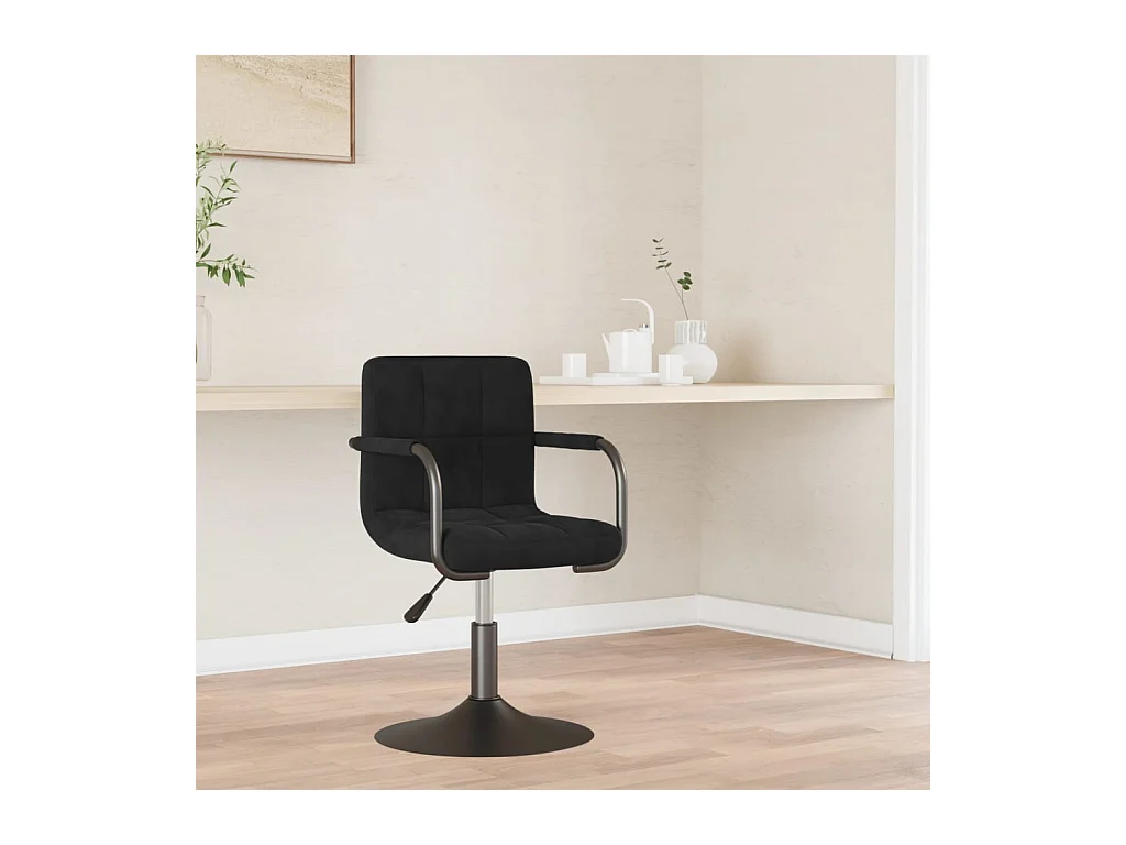 Chaise de salle à manger Noir Velours