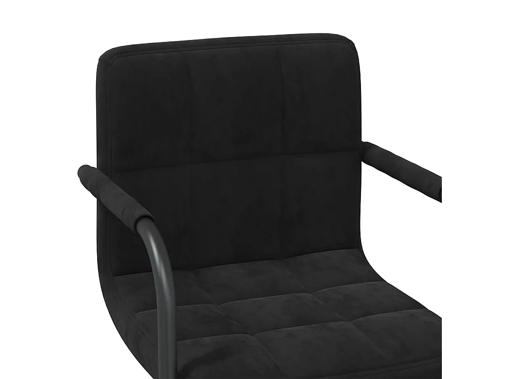 Silla de comedor de terciopelo negro