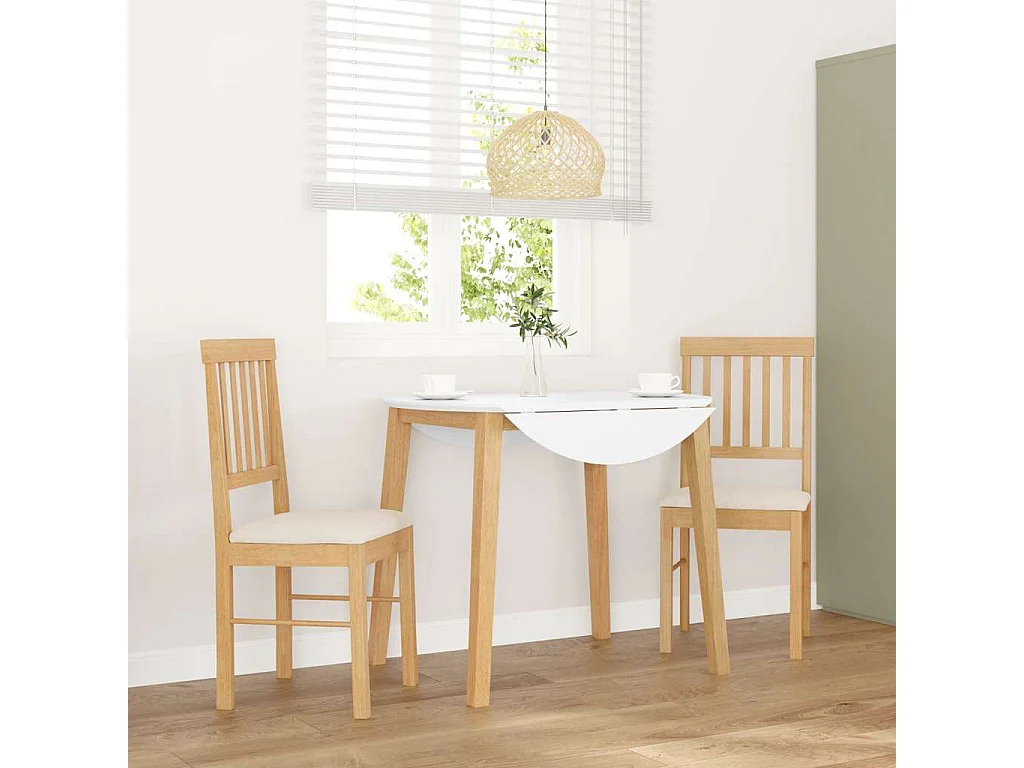 Sillas de comedor con cojines 2 unidades madera maciza caucho