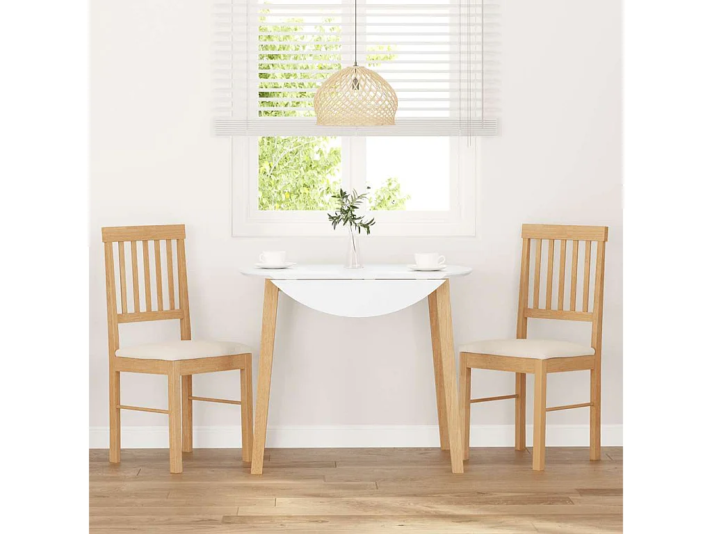 Sillas de comedor con cojines 2 unidades madera maciza caucho