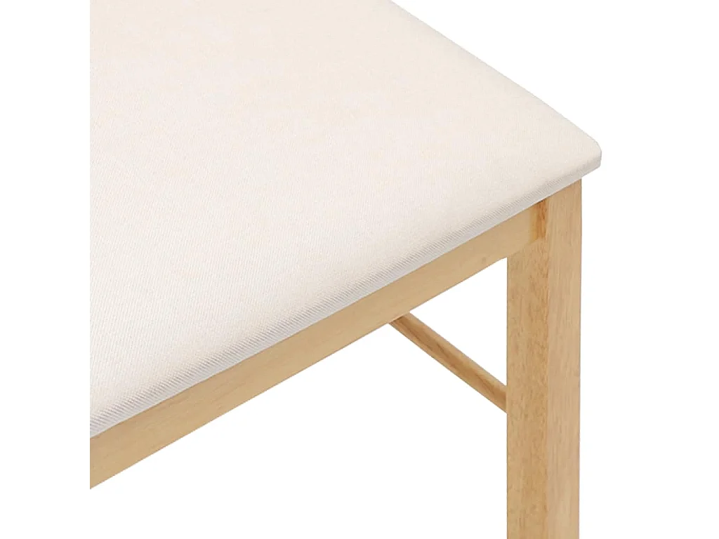 Sillas de comedor con cojines 2 unidades madera maciza caucho