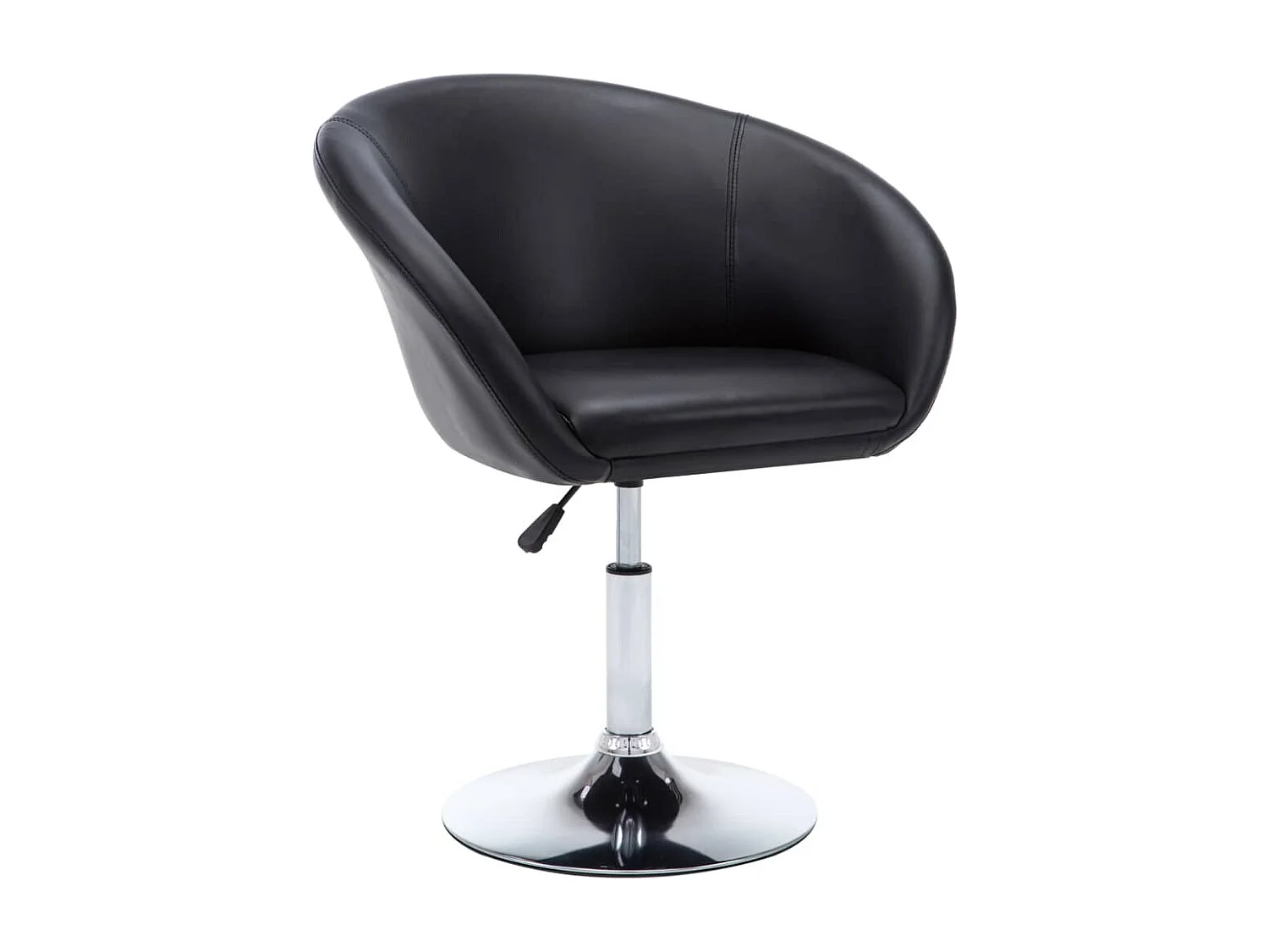 Chaises pivotantes de salle à manger 2 pièces Noir Similicuir