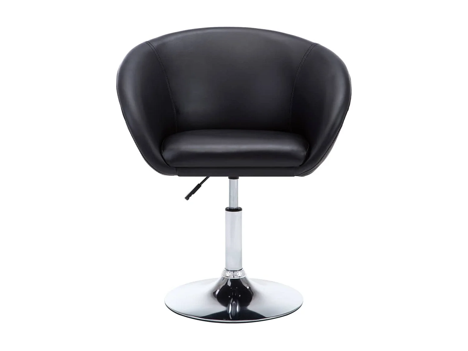 Chaises pivotantes de salle à manger 2 pièces Noir Similicuir