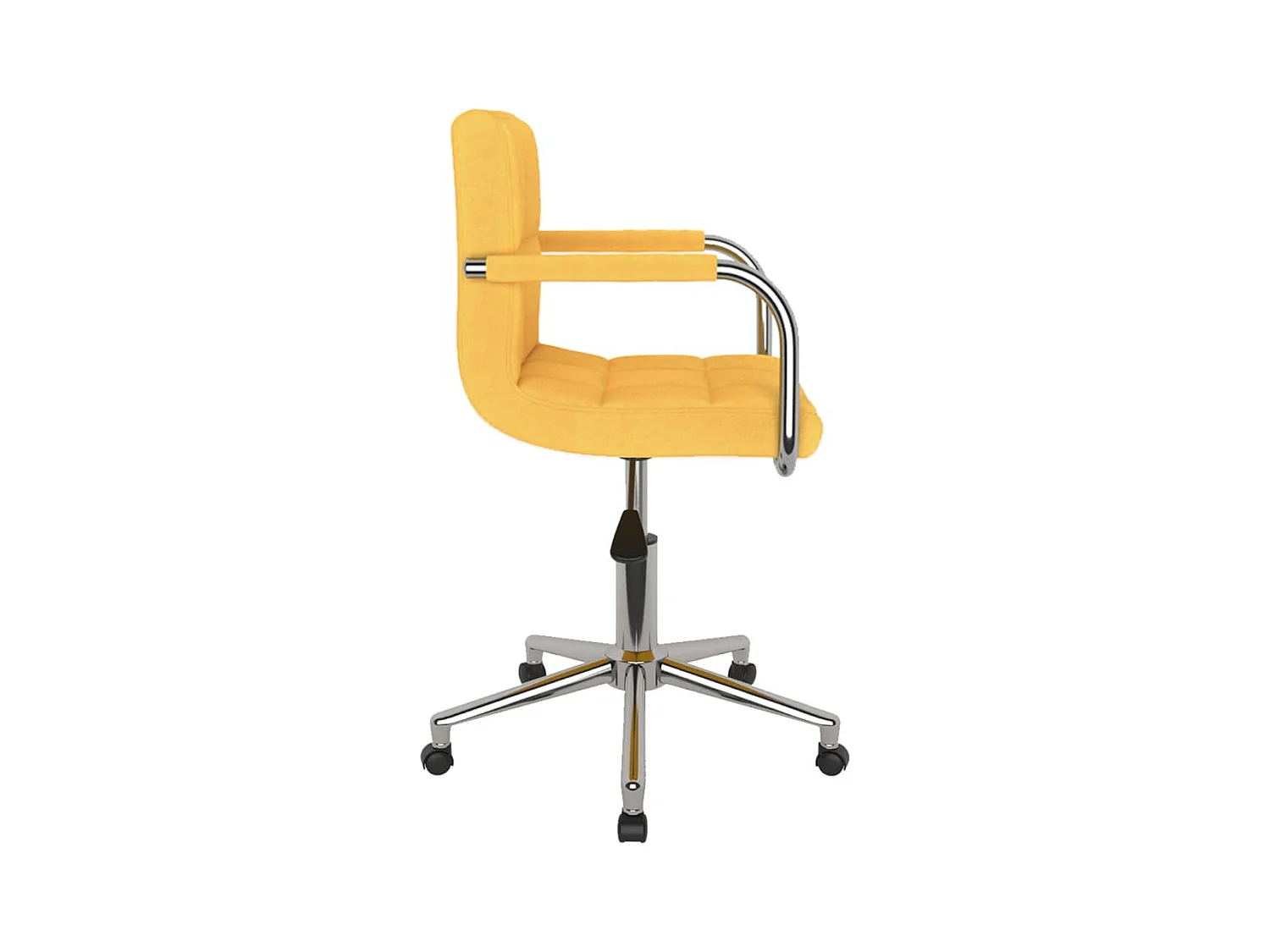 Chaise pivotante de salle à manger Jaune moutarde Tissu