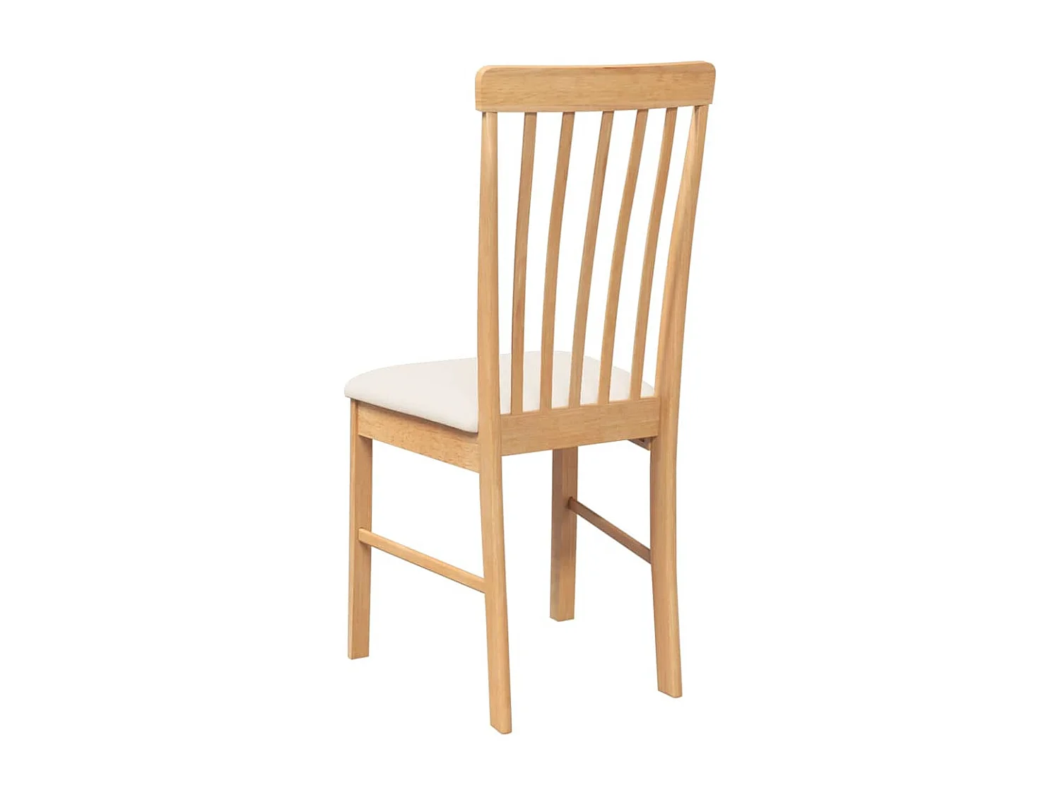 Chaises à manger coussins 2 pièces bois massif caoutchouc