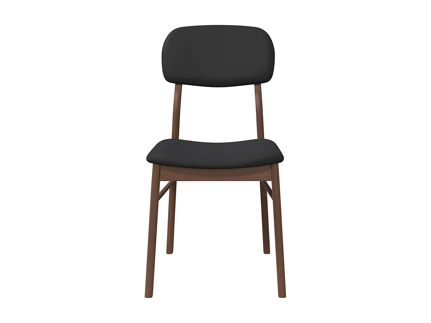 Chaises à manger coussins 2 pièces marron bois massif caoutchouc