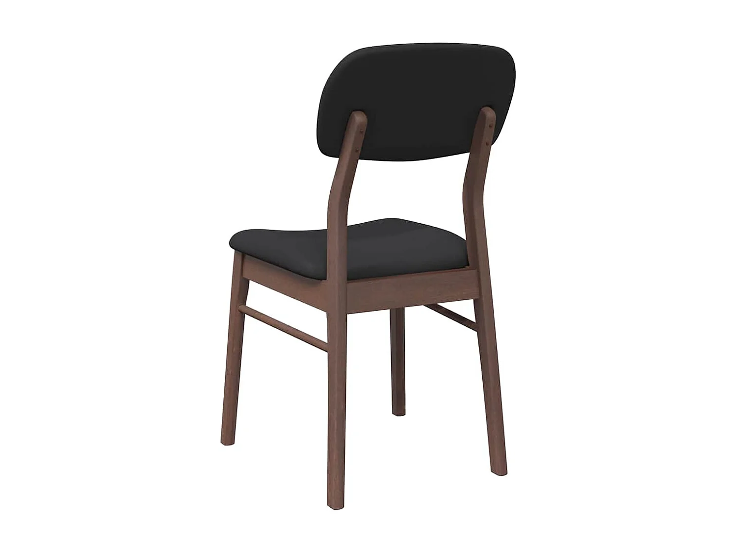 Chaises à manger coussins 2 pièces marron bois massif caoutchouc