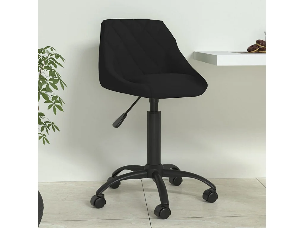 Chaise de salle à manger Noir Velours