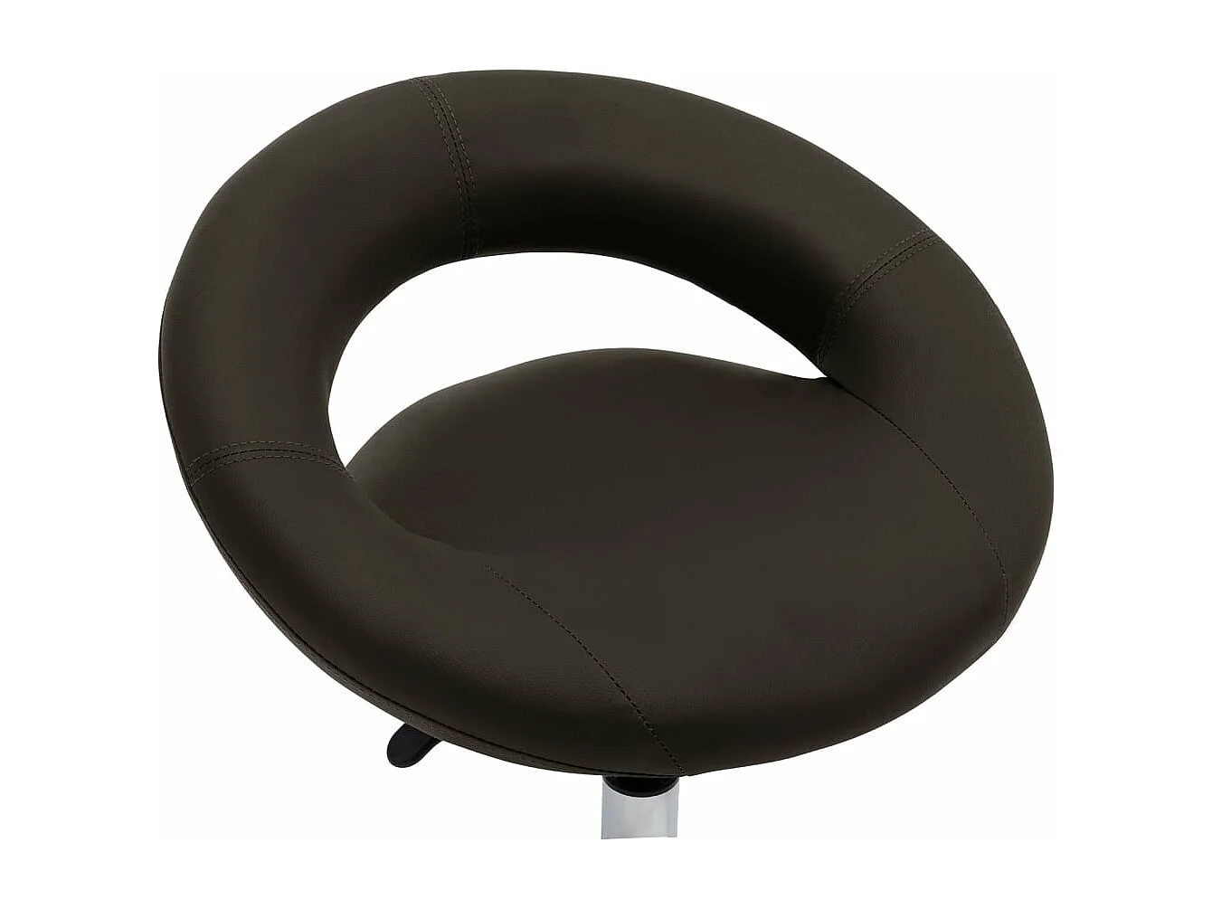 Chaise pivotante de salle à manger Marron Similicuir