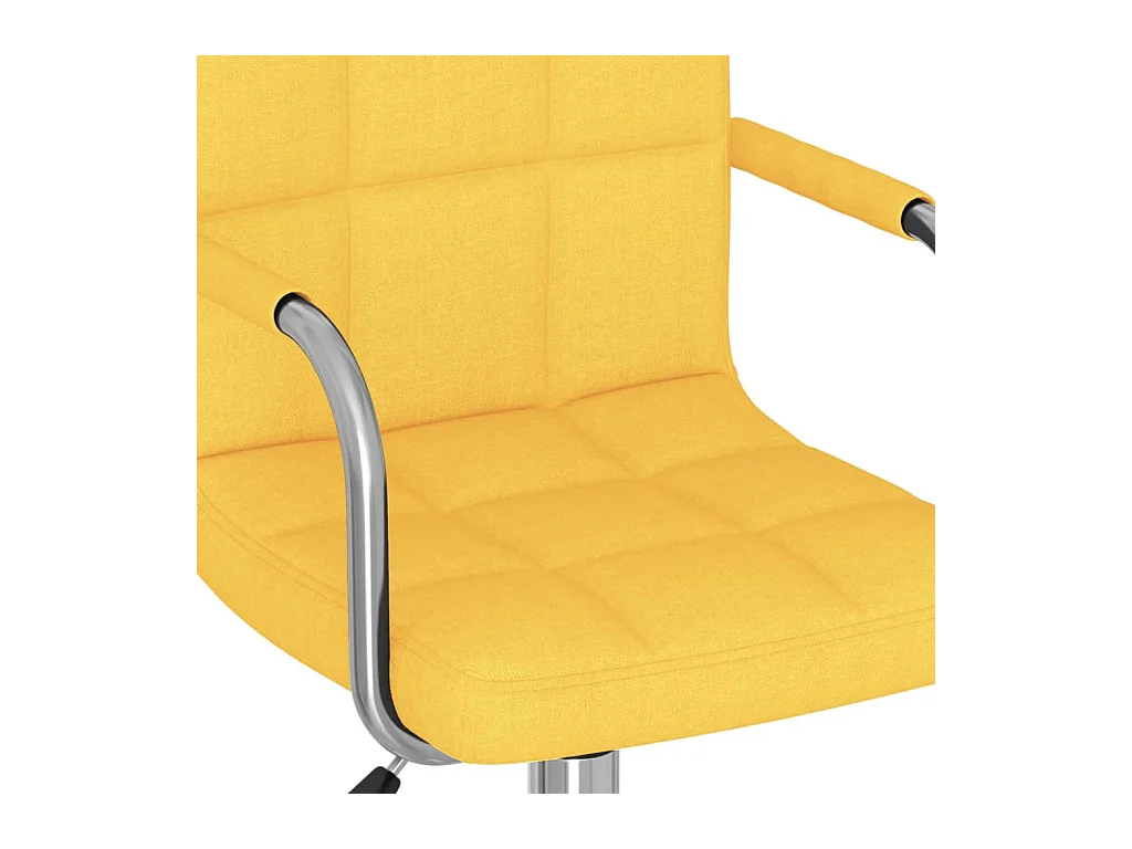 Chaise pivotante de salle à manger Jaune moutarde Tissu