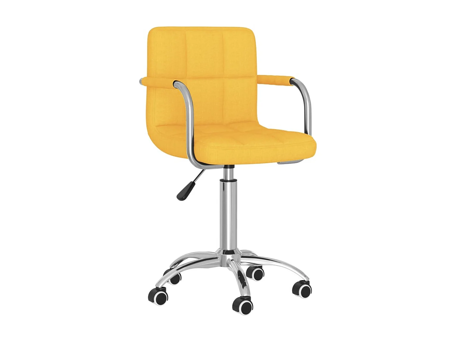 Chaise pivotante de salle à manger Jaune moutarde Tissu