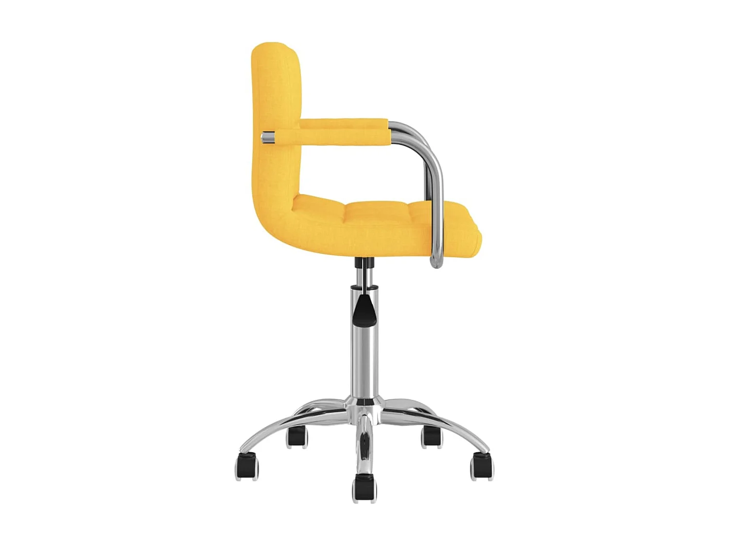 Chaise pivotante de salle à manger Jaune moutarde Tissu