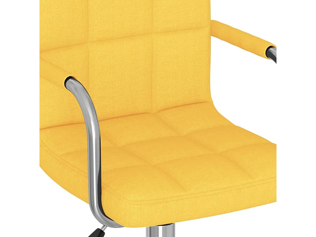 Chaise pivotante de salle à manger Jaune moutarde Tissu