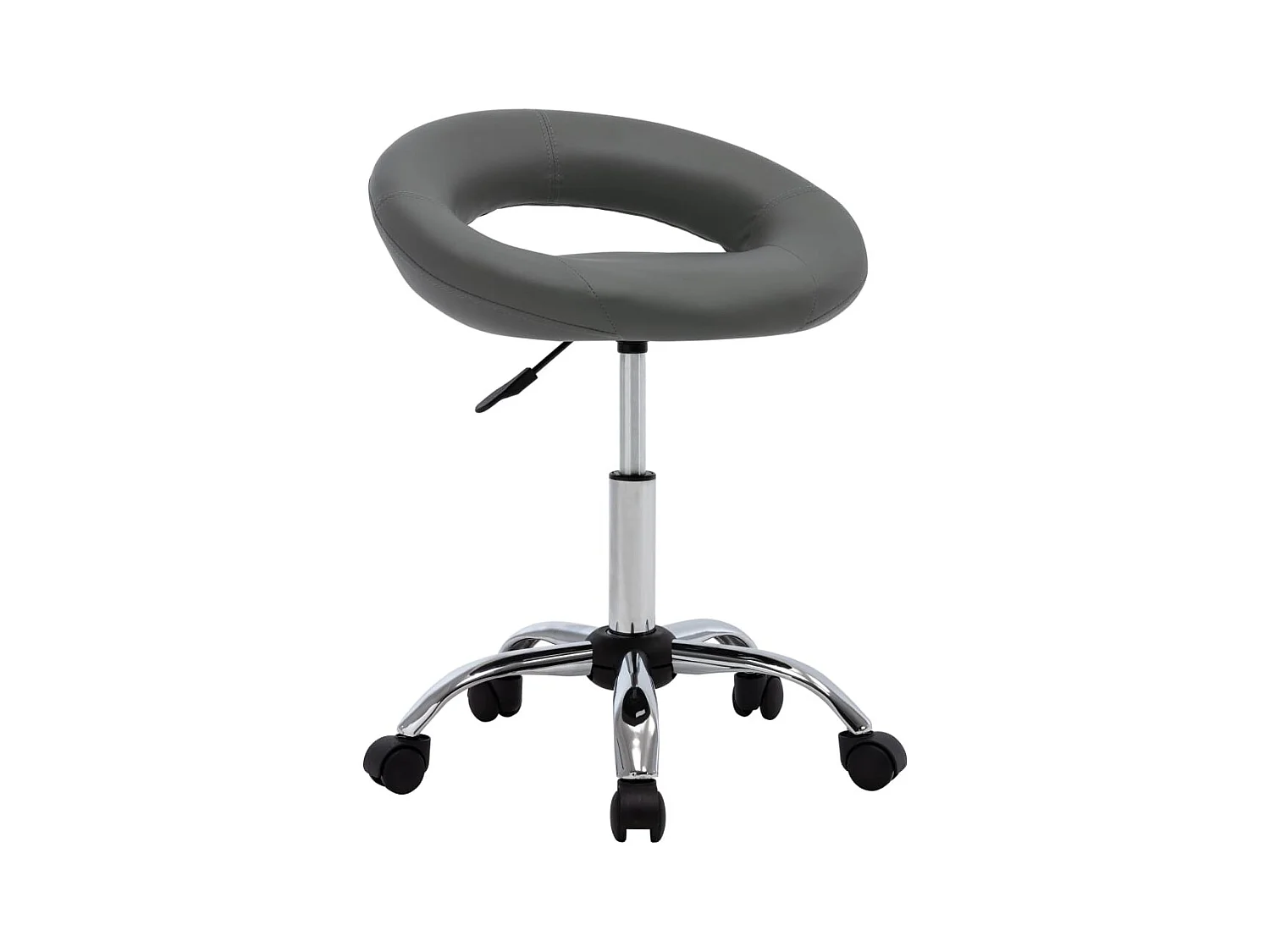 Chaise pivotante de salle à manger Gris Similicuir
