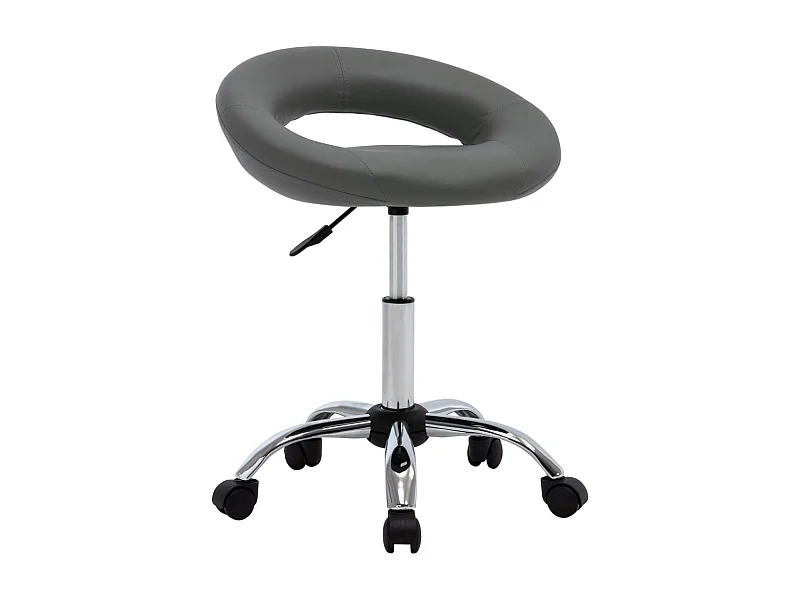 Chaise pivotante de salle à manger Gris Similicuir