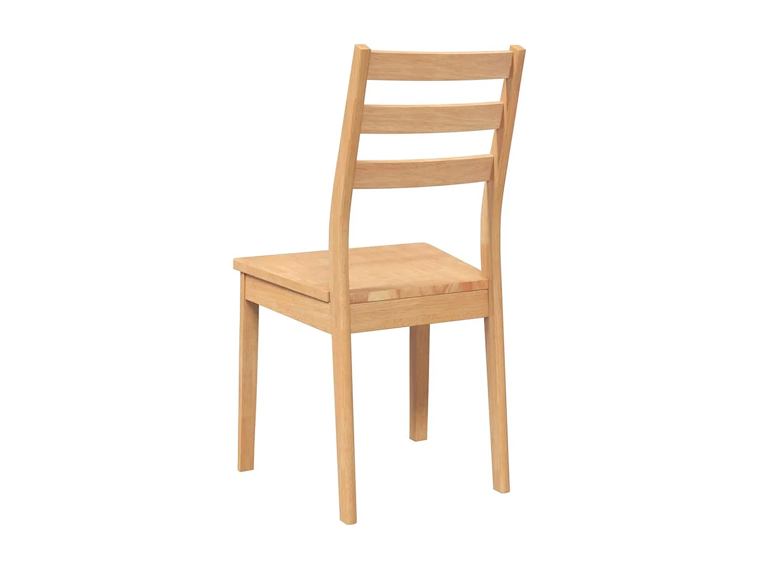 Chaises à manger 2 pièces bois massif naturel caoutchouc