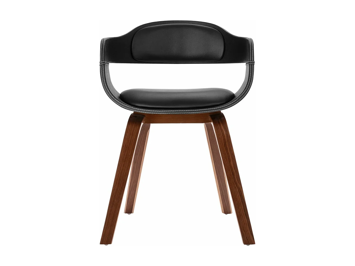 Chaise de salle à manger Bois courbé et similicuir