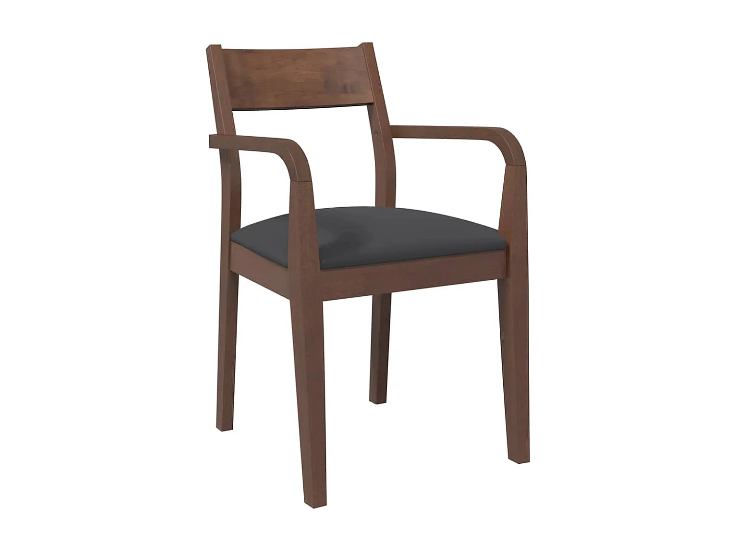 Chaises à manger coussins 2 pièces marron bois massif caoutchouc