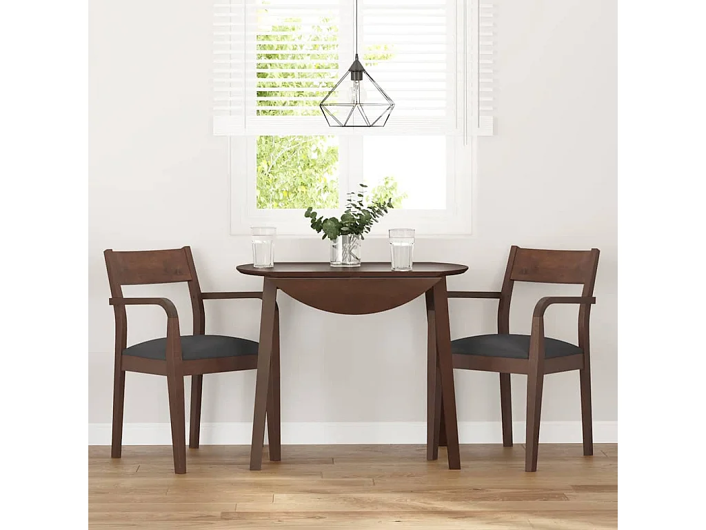 Chaises à manger coussins 2 pièces marron bois massif caoutchouc