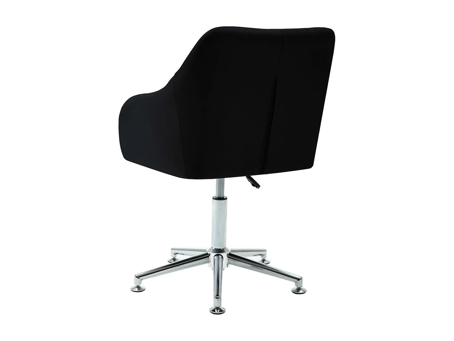 Chaise pivotante de salle à manger Noir Tissu