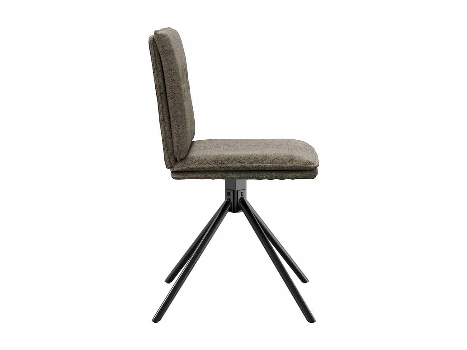 Chaise à manger gris foncé similicuir daim