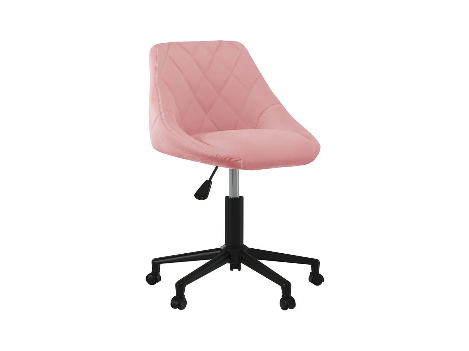 Silla de comedor giratoria de terciopelo rosa