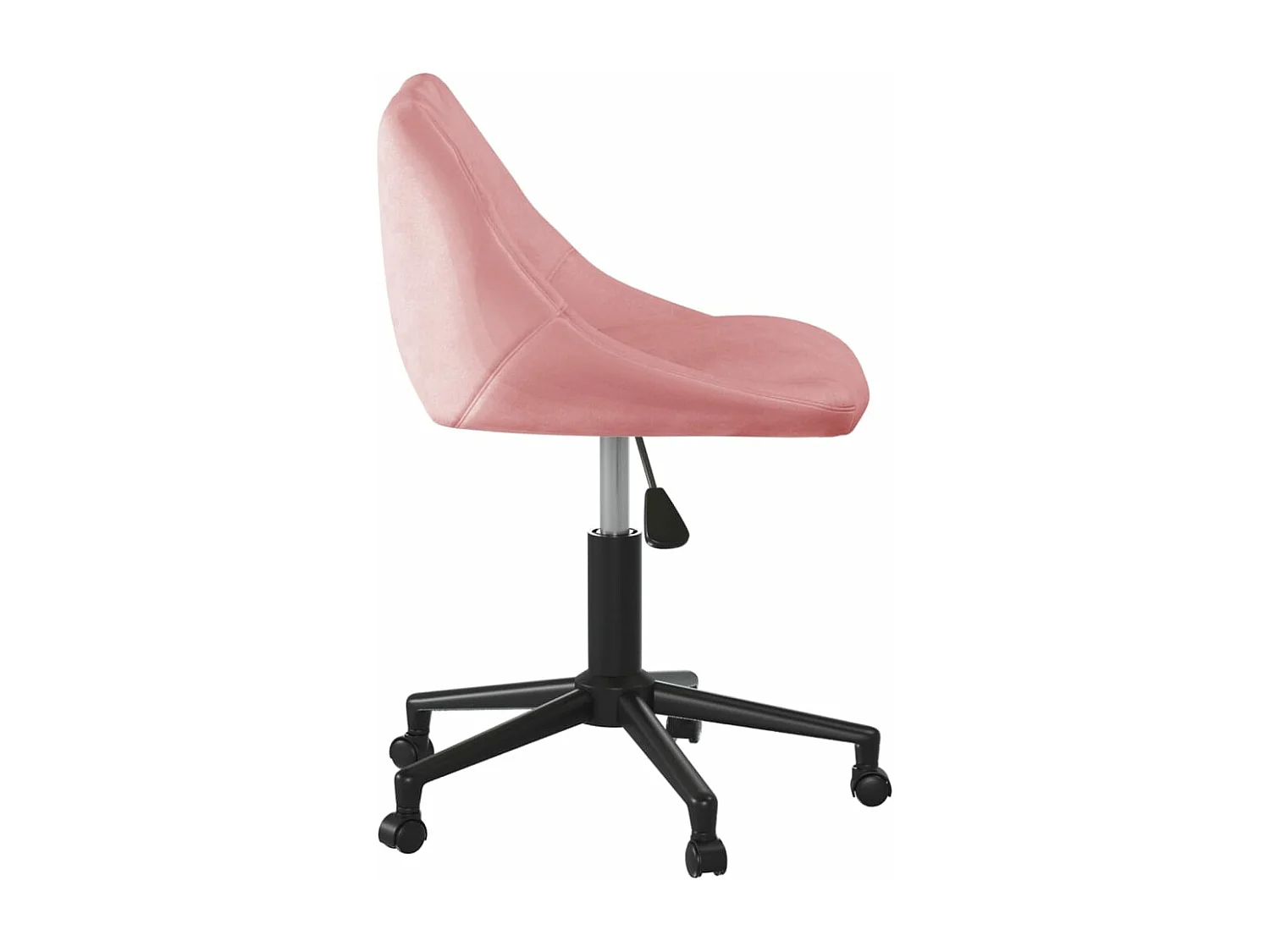 Silla de comedor giratoria de terciopelo rosa